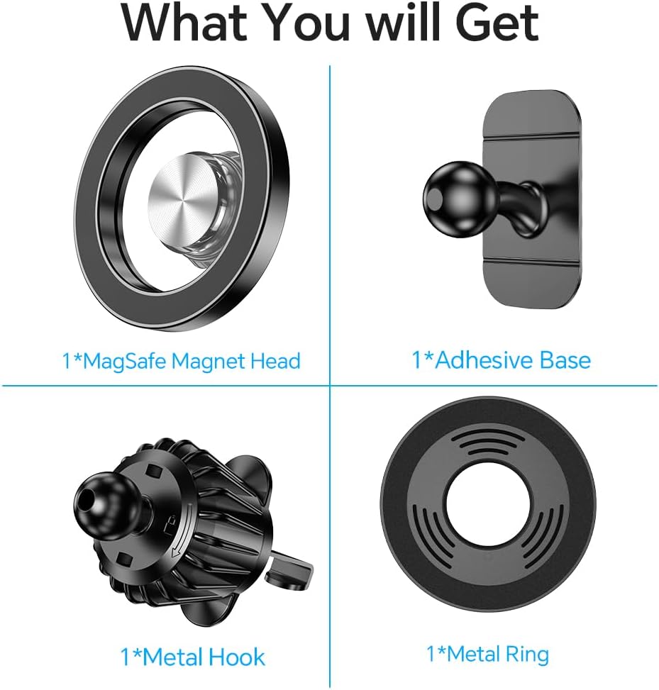 for Magsafe Car Mount【20 Strong Magnets】Magnetic Phone Holder for Car Phone Holder Mount Dash【360°】Cell Phone Holders for Your Car Accessories for Women Men iPhone 16 Pro Max 15 14 13 12 Plus