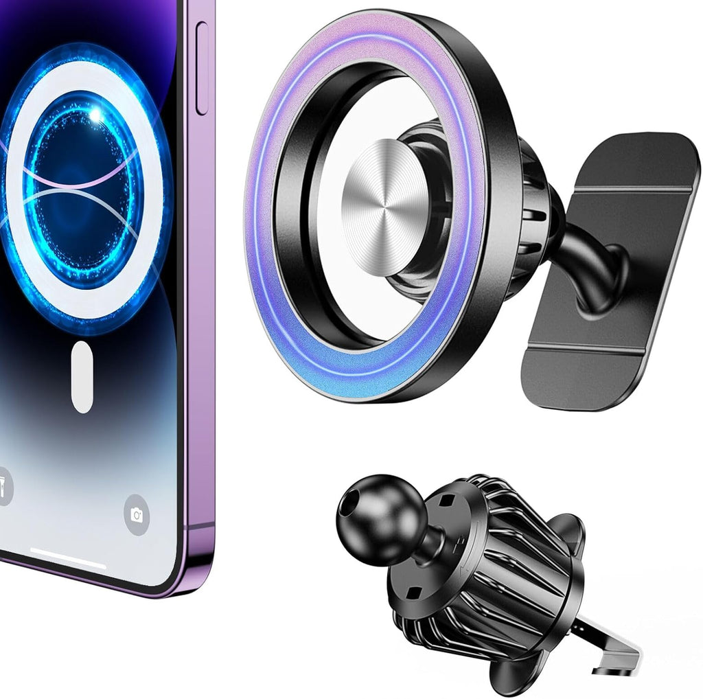 for MagSafe Car Mount Charger【Stronger Magnets】 iPhone Magnetic Wireless Car Charger【Dashboard+Vent】 for Magsafe Charger Cell Phone Car Mount for iPhone 16 Pro Max 15 14 13 12 MagSafe Cases